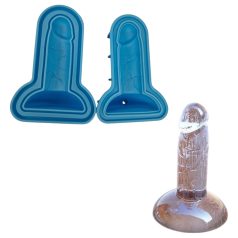 Dildo isterningebakke - silikone - blå