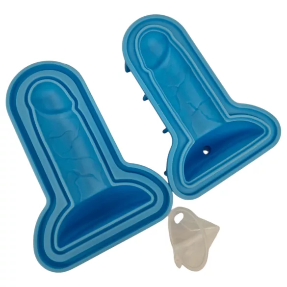 Dildo isterningebakke - silikone - blå