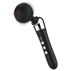 Buet vibrator - genopladelig massager - sort