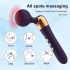 Bøjet, genopladelig massagevibrator (sort)