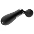 Buet vibrator - genopladelig massager - sort