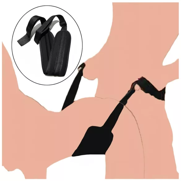 Lonely - BDSM sexsele - positioneringsstrop - sort