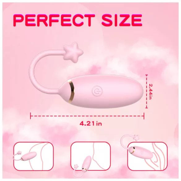 Funny Me - bærbart app-styret vibrerende æg (pink)