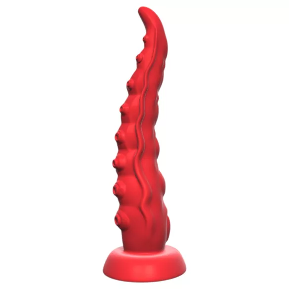 Monster Fuck - blæksprutte vibrator med sugekop og fjernbetjening - rød