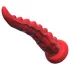 Monster Fuck - blæksprutte vibrator med sugekop og fjernbetjening - rød