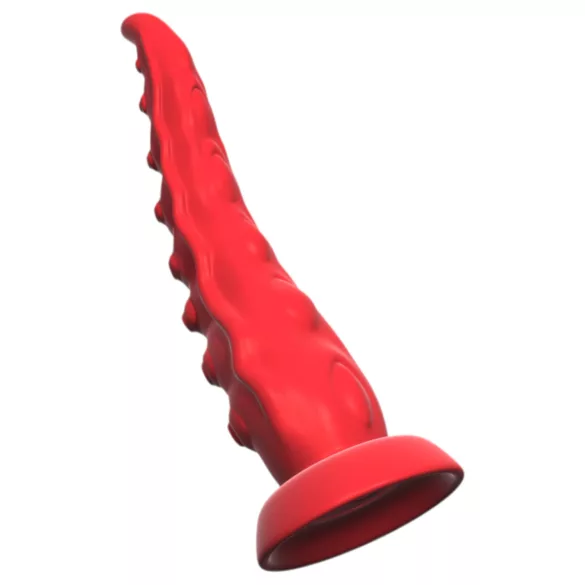 Monster Fuck - blæksprutte vibrator med sugekop og fjernbetjening - rød