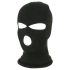 Balaclava - strikket blowjobmaske - 3 åbninger - sort