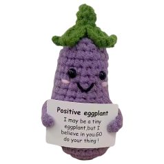 Positiv aubergine - strikket kondom - lilla