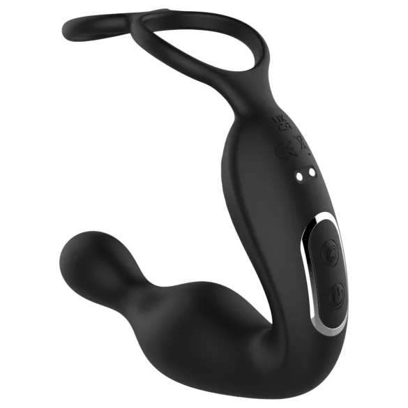 Lonely - roterende prostata-vibrator med penisering (sort)