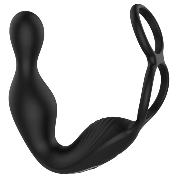 Lonely - roterende prostata-vibrator med penisering (sort)