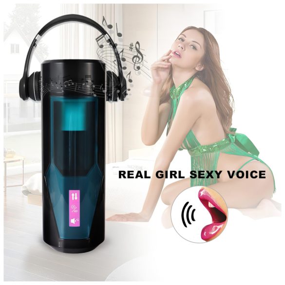 Lonely - masturbator med stødfunktion og lyde - sort