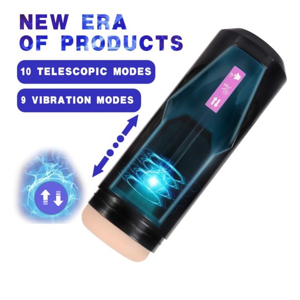 Lonely - masturbator med stødfunktion og lyde - sort