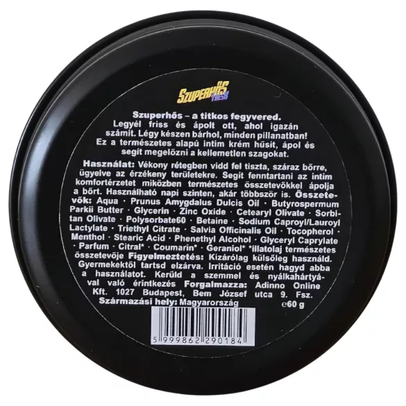 Superhelt Fresh - intim creme-deodorant til mænd (60 g)