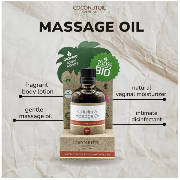 Coconutoil - intim og massagemassageolie - økologisk - 80ml