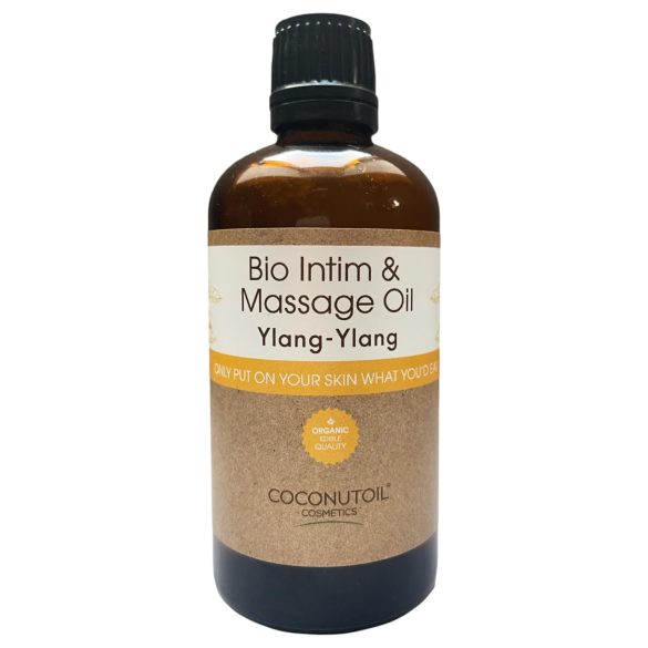 Coconutoil - intim- og massageolie - ylang ylang - økologisk - 80ml