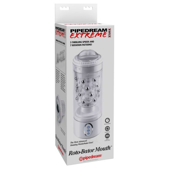 PDX Roto-Bator - blowjob masturbator med vibration - hvid