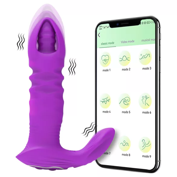 AlvUp - avanceret analvibrator med stød - silikone lilla