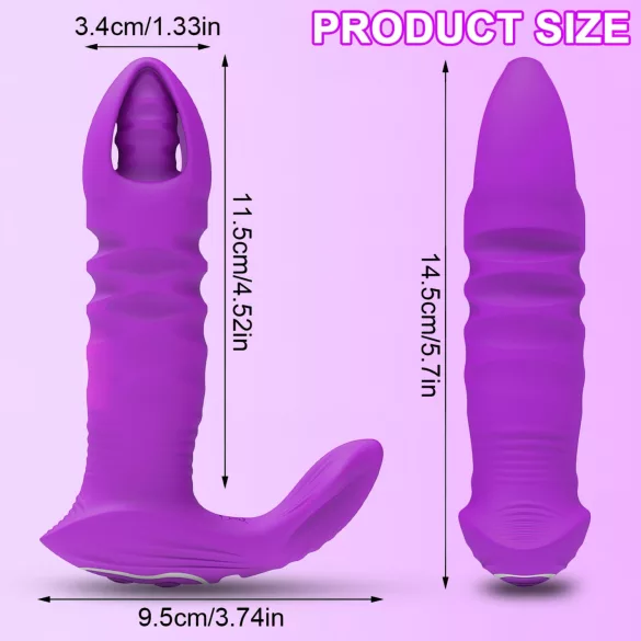 AlvUp - avanceret analvibrator med stød - silikone lilla