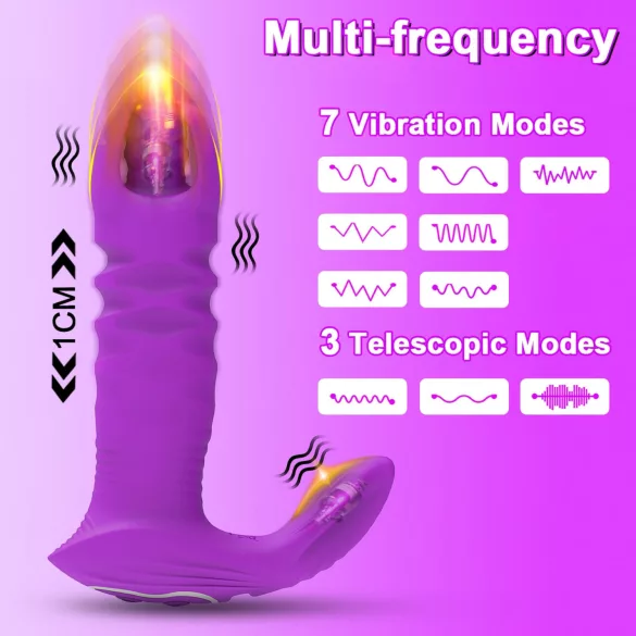 AlvUp - avanceret analvibrator med stød - silikone lilla