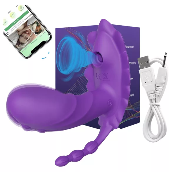 AlvUp - App-styret bærbar vibrator (lilla)
