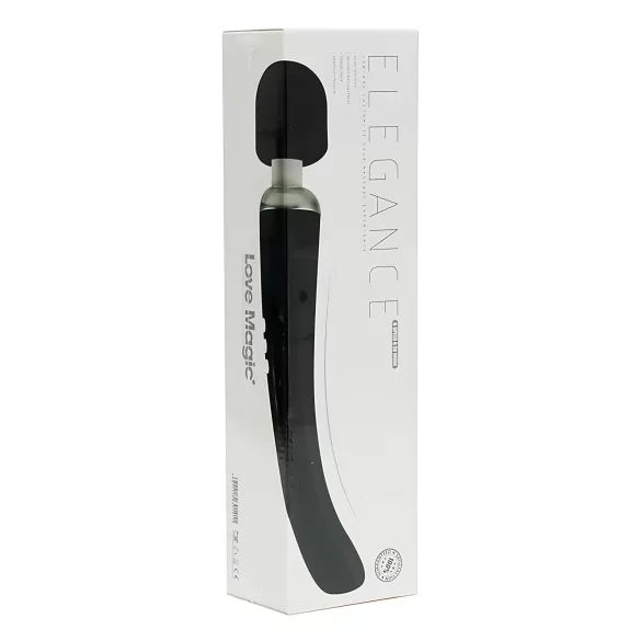 Love Magic - wand vibrator - genopladelig massage - sort