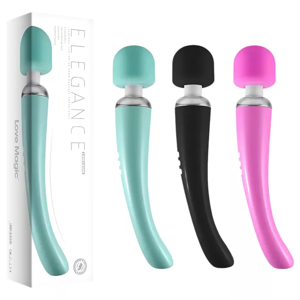 Love Magic - wand vibrator - genopladelig massage - sort