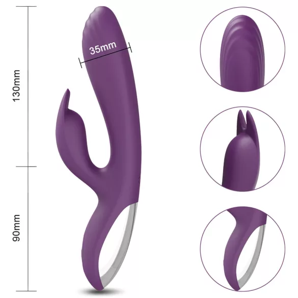 AlvUp - G-punkt vibrator med kaninører - silikon - lilla