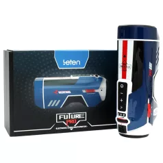   Leten SM Future Pro - elektrisk masturbator med lyd, tryk og varme - blå