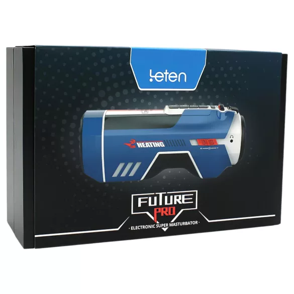 Leten SM Future Pro - elektrisk stødpulsator, klemmer og varmer masturbator (blå)