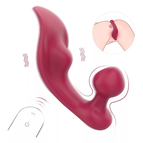 Sex HD Chomper - klitoris og anal vibrator - rød