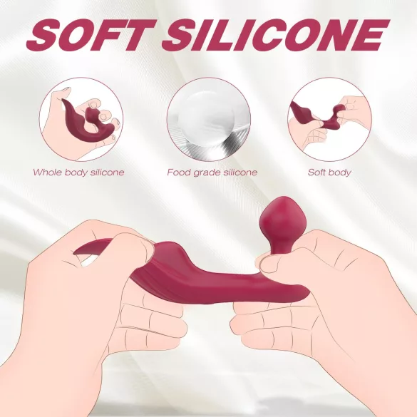 Sex HD Chomper - klitoris og anal vibrator - rød