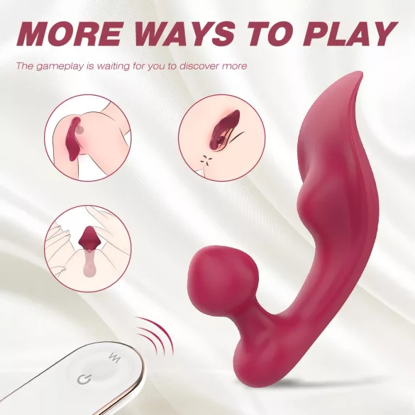 Sex HD Chomper - klitoris og anal vibrator - rød