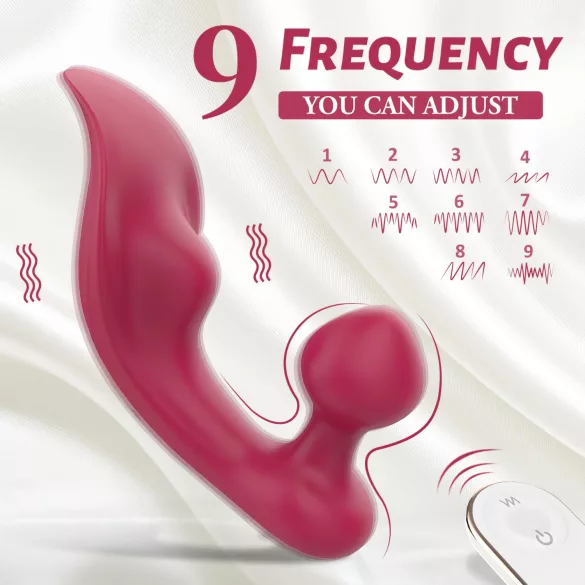 Sex HD Chomper - klitoris og anal vibrator - rød