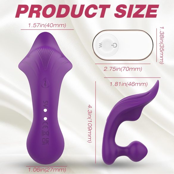 Sex HD Chomper - vandtæt klitoris- og analvibrator - lilla