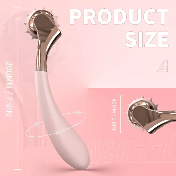 Sex HD - genopladelig, vandtæt vibrator og pirringshjul (pink)