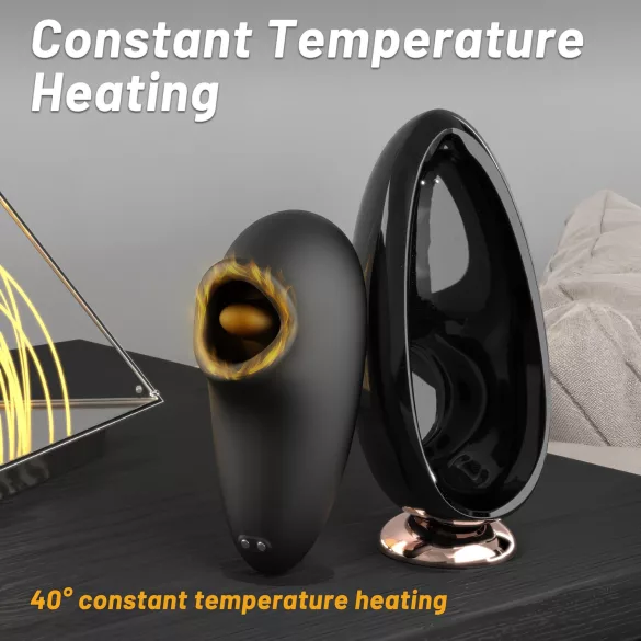 Sex HD Mirror - vibrator med varmende funktion - klitorisstimulator - sort