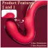 SEX HD Genie - g-punktsvibrator og klitorisvibrator - rød