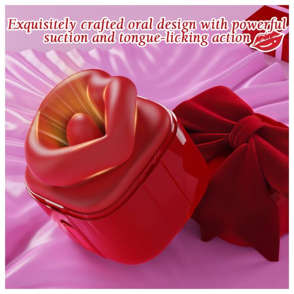 SEX HD Lovely Kiss - klitorisvibrator med sugefunktion - rød