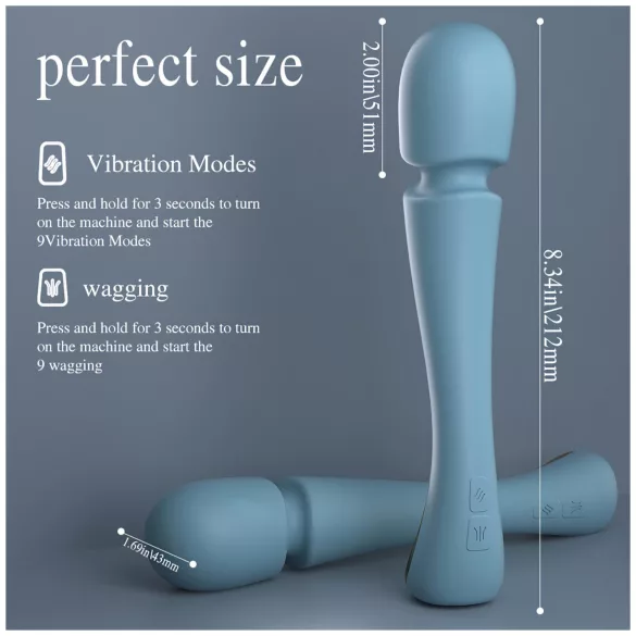 SEX HD Dancer - vibrator massager - vandtæt - turkis