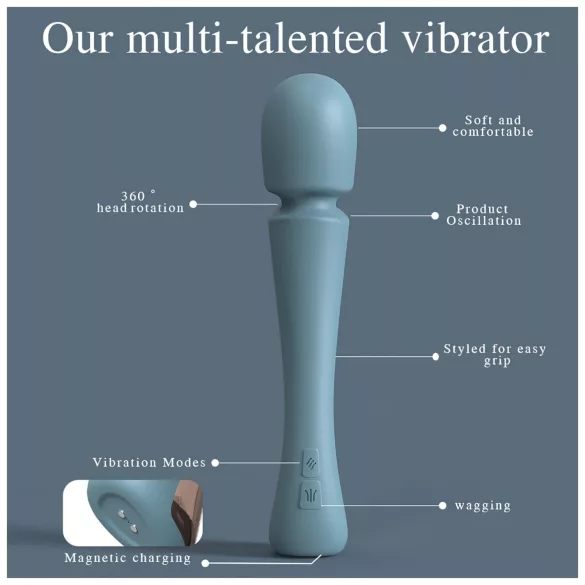 SEX HD Dancer - vibrator massager - vandtæt - turkis