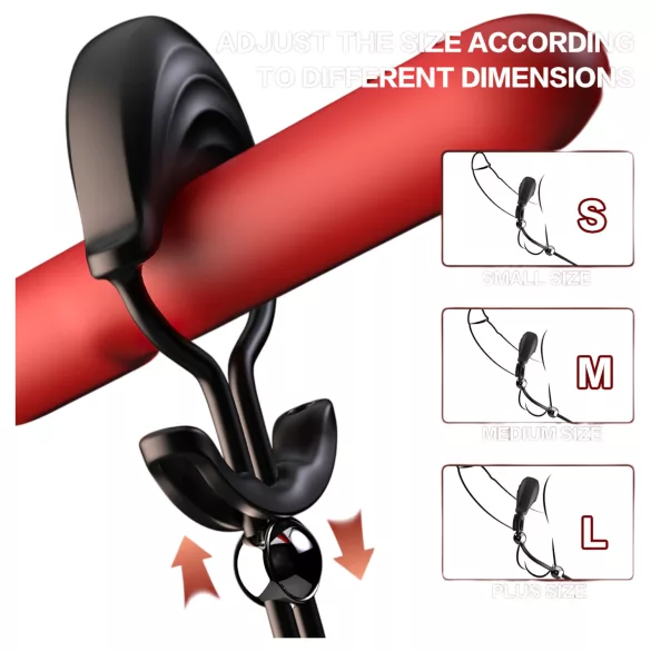 Sex HD - justerbar vibrerende penisring med fjernbetjening (sort)