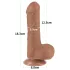 Lovetoy Sliding-Skin - realistisk dildo - dobbeltlag - 18,3cm