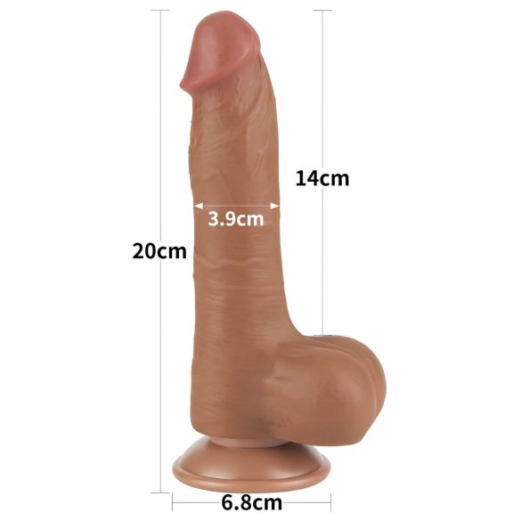 Lovetoy Sliding-Skin - realistisk dildo - dobbeltsilikone - 20,8cm