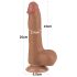 Lovetoy Sliding-Skin - realistisk dildo - dobbeltsilikone - 20,8cm