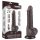 Lovetoy Sliding-Skin - dildo med testikler - dobbeltskind - 19,5cm brun