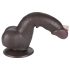 Lovetoy Sliding-Skin - dildo med testikler - dobbeltskind - 19,5cm brun
