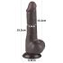 Lovetoy Sliding-Skin - dildo med testikler - dobbeltskind - 19,5cm brun