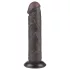 Lovetoy Sliding-Skin - realistisk dildo med sugekop - to lag - brun - 20 cm