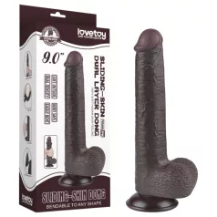   Lovetoy Sliding-Skin - dildo med sugekop - realistisk brun - 20,8cm