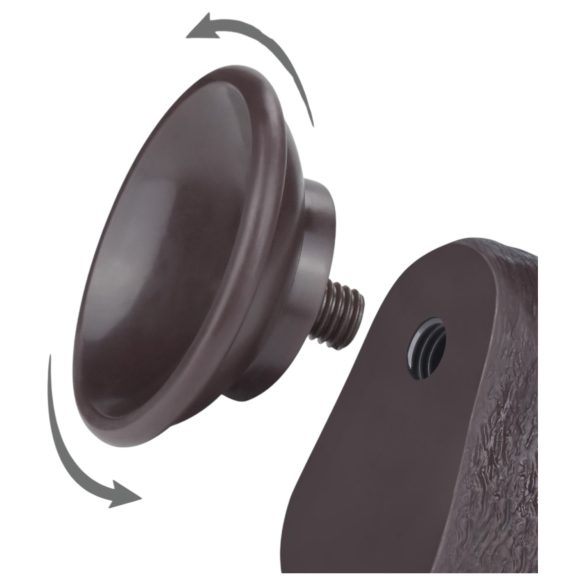 Lovetoy Sliding-Skin - dildo med sugekop - realistisk brun - 20,8cm